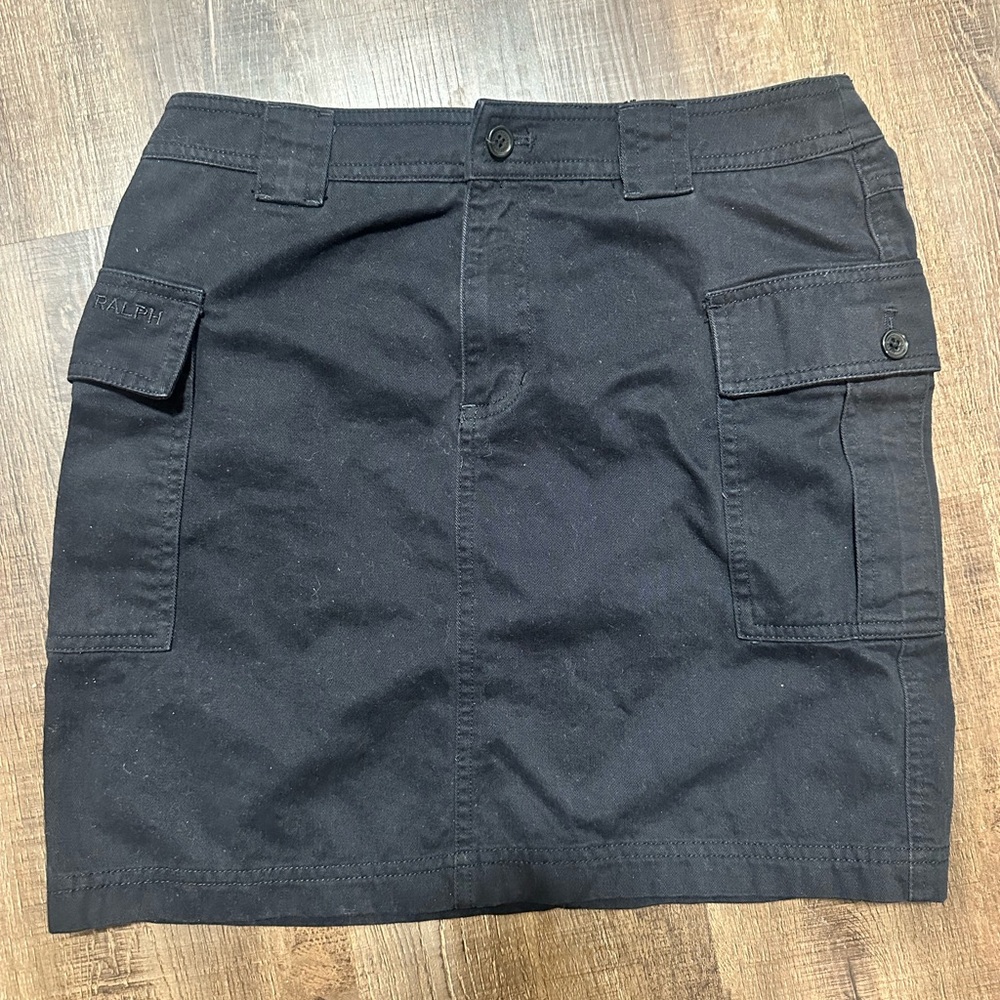 Ralph by Ralph Lauren Y2K Black Cargo Skirt Size 0 - Picture 1 of 5